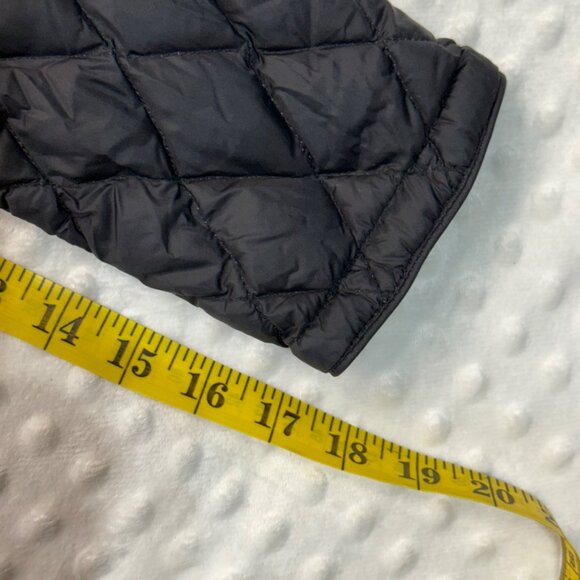 MICHAEL KORS Black Lightweight Diamond Quilted Down Jacket Gold Hardware Sz XS - Picture 8 of 9